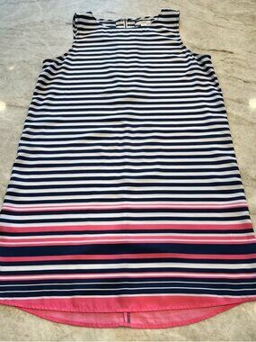 NEW Caslon | Mini Shift Dress | Blue, White Pink Stripes | Women's Size Small